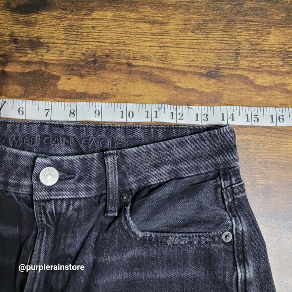 American Eagle Jeans 4 R Curvy Super High Rise Baggy Straight Strigid Denim - Picture 8 of 13